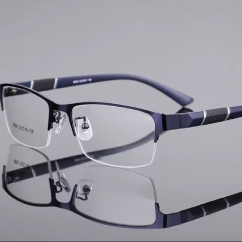 Lunettes plates à demi-monture unisexe – Anti-lumière bleue, look moderne et confort quotidien